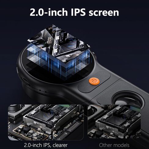 مجهر رقمي محمول، عدسة AF 1080P شاشة 2.0 بوصة، تكبير 500X، صورة 2 ميجابكسل، مدمجة في 8 مصابيح LED، قابلة للطي، عرض الكمبيوتر الشخصي، للطلاب الأولاد والبنات in Saudi Arabia