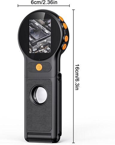 مجهر رقمي محمول، عدسة AF 1080P شاشة 2.0 بوصة، تكبير 500X، صورة 2 ميجابكسل، مدمجة في 8 مصابيح LED، قابلة للطي، عرض الكمبيوتر الشخصي، للطلاب الأولاد والبنات in Saudi Arabia