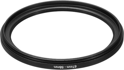 67mm-58mm Metal Step Down Ring, Camera Lens Filter Adapter Ring Aluminum Filter Adapter Ring for Camera Lenses Hood, Black in Saudi Arabia