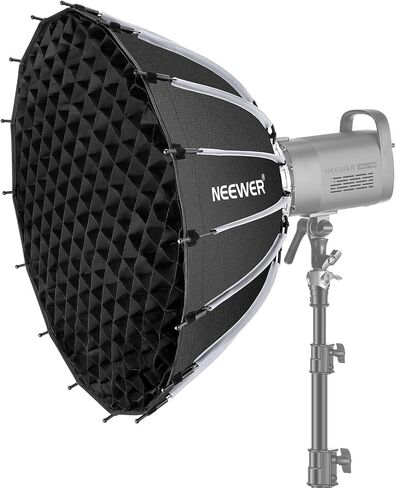 NEEWER Basics Parabolic Softbox Kit, 26"/65cm Bowens Mount Soft Box with Light Diffusers for Studio Photography Video Recording Streaming Lighting Compatible with Godox Compatible with Aputure, NS37P in Saudi Arabia
