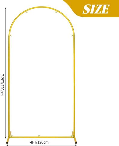 Gold Metal Arch Backdrop Stand 6FT Arch Stand for Decorative Balloon for Wedding Birthday Party Baby Shower in Saudi Arabia