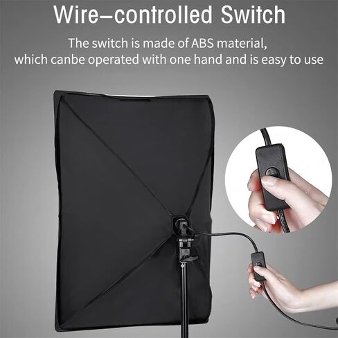 Photography Lighting Kit 2X Photo Background Soft Umbrella Softbox Light Stand Portable Bag for Photo Studio Shoot in Saudi Arabia