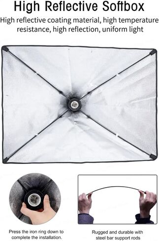 Photography Lighting Kit 2X Photo Background Soft Umbrella Softbox Light Stand Portable Bag for Photo Studio Shoot in Saudi Arabia