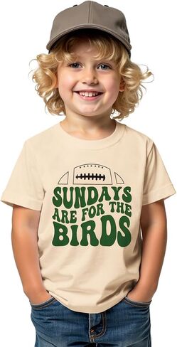 Sundays are for The Birds Football Shirts Toddler Boy Girl Game Day Outfit Short Sleeve T-Shirt Sports Fans Tee Tops in Saudi Arabia