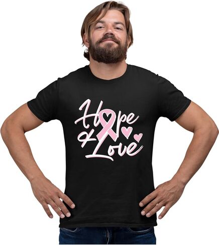 Go All Out Hope & Love Breast Cancer Awareness Mens Toddler Women Youth T-Shirt in Saudi Arabia