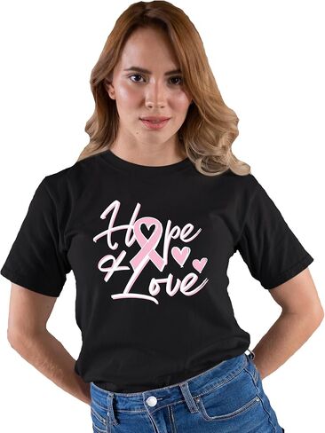 Go All Out Hope & Love Breast Cancer Awareness Mens Toddler Women Youth T-Shirt in Saudi Arabia