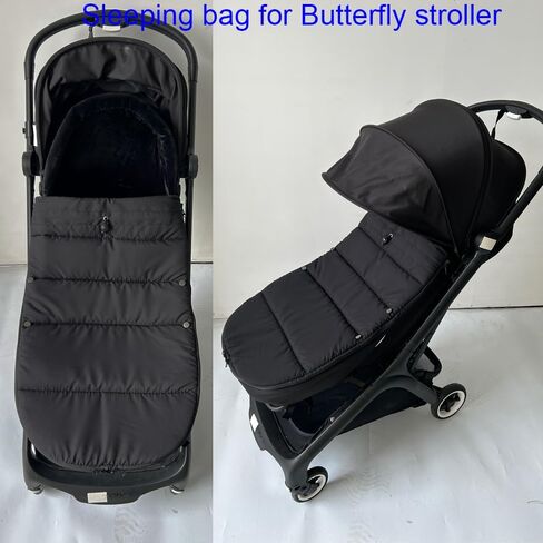 Stroller accessories winter footmuff compatible with Bugaboo Butterfly stroller, warm Socks for Bugaboo Bee stroller, rainproof fabric (Black) in Kuwait