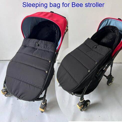 Stroller accessories winter footmuff compatible with Bugaboo Butterfly stroller, warm Socks for Bugaboo Bee stroller, rainproof fabric (Black) in Kuwait