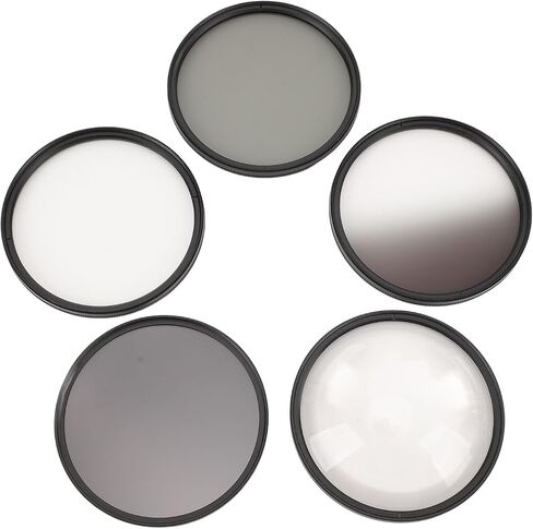 5PCS Camera Lens Filter Kit, CPL Filter, ND8 Filter, GND Filter, Macro Filter and 6 Point Star Filter, Optical Glass Complete Lens Filter Accessory Kit, Anti Scratch Fingerprint in Saudi Arabia