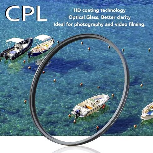 5PCS Camera Lens Filter Kit, CPL Filter, ND8 Filter, GND Filter, Macro Filter and 6 Point Star Filter, Optical Glass Complete Lens Filter Accessory Kit, Anti Scratch Fingerprint in Saudi Arabia