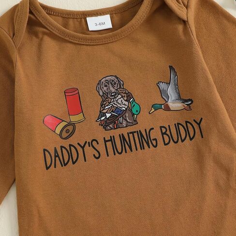 Newborn Baby Boy Hunting Clothes Mallard Duck Deer Print Romper and Pants Set Hat 3Pcs Fall Coming Home Outfit in Saudi Arabia