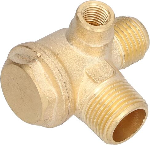 Air Compressor Check Valve, Central Pneumatic Compressor Parts 323 Check Valve 3 Way Brass Threaded Connection 7mm 16mm 14mm Air Parts Accessories in Saudi Arabia