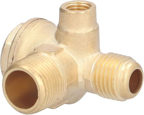 Air Compressor Check Valve, Central Pneumatic Compressor Parts 323 Check Valve 3 Way Brass Threaded Connection 7mm 16mm 14mm Air Parts Accessories in Saudi Arabia