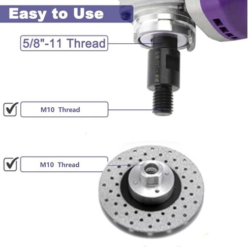 محول أربور لخيط طاحونة الزوايا 5/8"-11، 5/8"-11 إلى M10، M14 و1/2-20UNC للطحن العالمي وآلات التلميع ومرفقات الأدوات الدوارة الكهربائية in Kuwait
