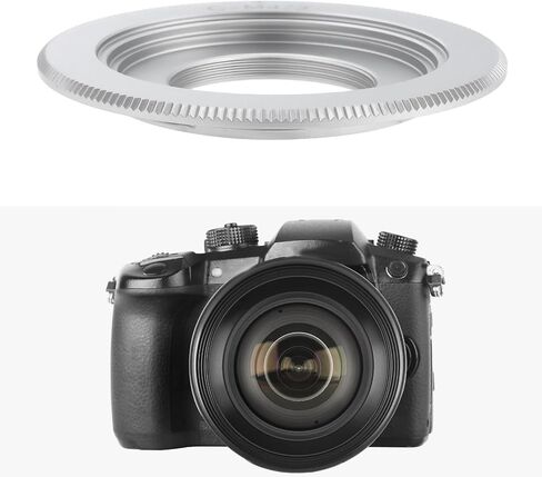 Camera Lens Adapter C-M4/3 Mount Adapter Compatible with Panasonic M4/3 MFT, Black in Saudi Arabia