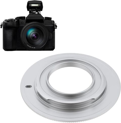 Camera Lens Adapter C-M4/3 Mount Adapter Compatible with Panasonic M4/3 MFT, Black in Saudi Arabia