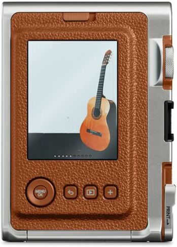 FUJIFILM INSTAX Mini EVO Hybrid Instant Camera | Brown Bundle with Fujifilm Instax Mini Instant Film | 60 Exposures + Microfiber Cleaning Cloth (3 Items) in Saudi Arabia