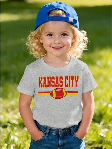 MODNTOGA Toddler Girl Boy Game Day Football Graphic Shirt Sundays Rugby Print T-Shirt Kids Sports Fans Short Sleeve Tee Tops in Saudi Arabia