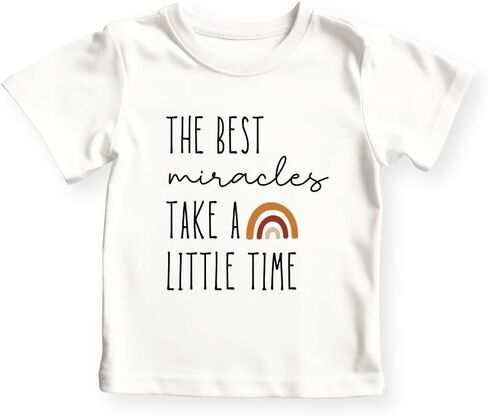 تي شيرت للأطفال من The Best Miracles Take a Little Time Miracle للأطفال الصغار - قميص من القطن الطبيعي in Kuwait