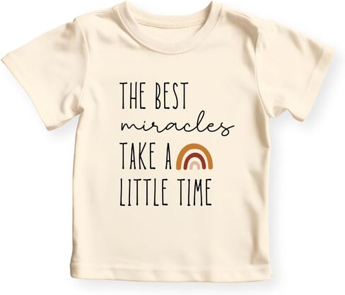 تي شيرت للأطفال من The Best Miracles Take a Little Time Miracle للأطفال الصغار - قميص من القطن الطبيعي in Kuwait