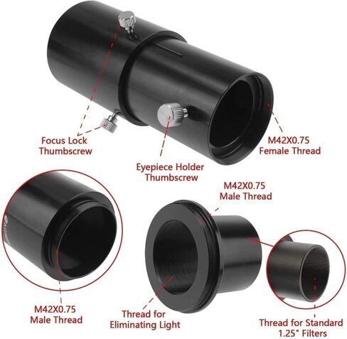 Telescopes for Adults Astronomy, High Power, 1.25 Variable Projection DSLR Camera Telescope Eyepiece Accessory for Astronomical Photography Camera monocular in Saudi Arabia