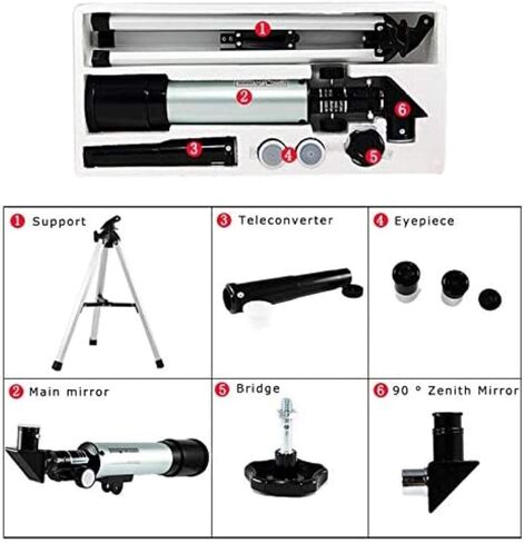 Telescopes for Adults Astronomy, High Power l Monocular Telescope Astronomic Refraction 360X50 Eyepiece Powered Clarity Long Range Binoculars Sky Outdoor in Saudi Arabia