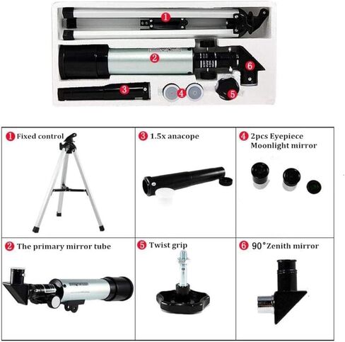 Telescopes for Adults Astronomy, High Power l Telescope Astronomical Monocular with Tripod Telescopic Monocular Refractor Space ng Scope F36050Mgold in Saudi Arabia