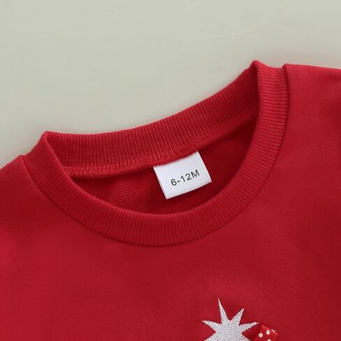 طفلة عيد الميلاد Olutfit شجرة التطريز Crewneck البلوز بلايز مخطط السراويل مجموعة طفل الخريف الشتاء الملابس in Kuwait