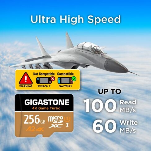 【Switch 2】 GIGASTONE 512GB microSD Express, MicroSDXC Express Memory Card SD 7.1 Speed up to R/W 880/650MB/s Compatible with Nintendo-Switch 2, Professional Camera, A1 V30 U3, with SD Adapter in Saudi Arabia