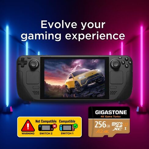 【Switch 2】 GIGASTONE 512GB microSD Express, MicroSDXC Express Memory Card SD 7.1 Speed up to R/W 880/650MB/s Compatible with Nintendo-Switch 2, Professional Camera, A1 V30 U3, with SD Adapter in Saudi Arabia