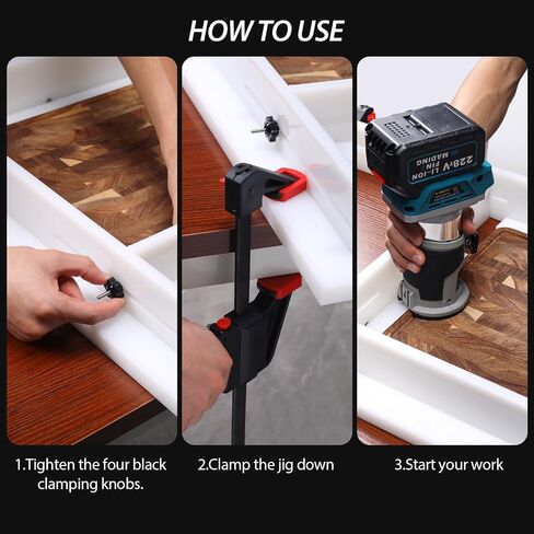 Juice Groove Router Jig–Adjustable Router Guide, Router Jigs and Templates, Woodworking Power Tool Accessory, Precise Spacing Adjustment for Woodworking Projects in Saudi Arabia