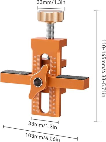 Cabinet Door Mounting Jig, Cabinet Door Installation Positioner with 10mm Door Latch Drilling Bit, Aluminum Alloy Clamp Woodworking Installing Tools for Cabinets, Multifunctional Cabinet Hardware Jig in Saudi Arabia