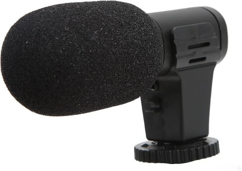 YUYTE Video Record Mini Mic Compact Microphone for Camera Phone with Windproof Sponge 3.5mm Plug Noise Reduction Live Streaming Vlog in Saudi Arabia