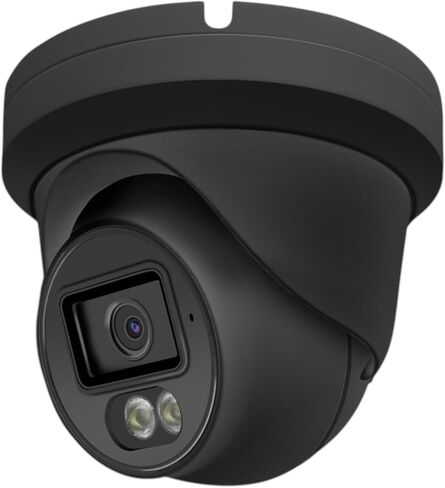 كاميرا 4K / 8MP Starvis Sensor IP PoE Turret Dome مع ميكروفون مدمج، رؤية ليلية ذكية مزدوجة الألوان 100FT؛ مقاومة للطقس IP67 داخلي/خارجي، زاوية واسعة 110 درجة عدسة 2.8 مم، NDAA (أسود) in Saudi Arabia
