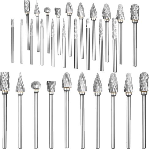 40 قطعة من مجموعة شفرات كربيد التنجستين المصنوعة من الفولاذ لقم مطحنة 1/8 بوصة مجموعة شفرات دوارة فعالة للساق مجموعة أدوات نحت الخشب العالمية لنحت الخشب والمعادن وتلميع النقش in Kuwait