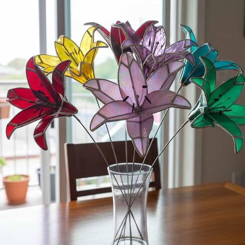 مجموعتان من أدوات إحباط الزجاج الملون للزنبق ثلاثي الأبعاد، قالب تهزهز من الزجاج الملون مع شريط نحاسي لأداة إحباط اليد من الزجاج الملون، نمط زنبق الزجاج الملون in Kuwait