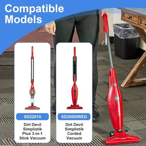 4 قطع استبدال فلتر F113 مناسبة للمكنسة الكهربائية المحمولة Dirt Devil Simplisik Plus 3 في 1 SD20000RED وSimplistik SD22010 مقارنة بالجزء # AD40113 in Kuwait