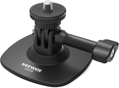 NEEWER Flexible Helmet Mount with Extension Pole Compatible with Insta 360 GoPro DJI, Adhesive Action Camera Holder Base Adapter for POV Video Recording Live Streaming, for 1/4" Accessories, AC060 in Saudi Arabia