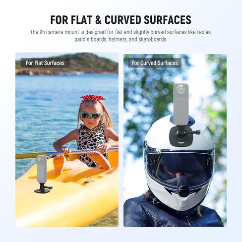 NEEWER Flexible Helmet Mount with Extension Pole Compatible with Insta 360 GoPro DJI, Adhesive Action Camera Holder Base Adapter for POV Video Recording Live Streaming, for 1/4" Accessories, AC060 in Saudi Arabia