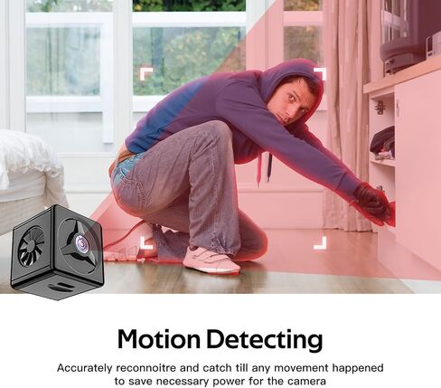 كاميرا مخفية صغيرة، كاميرا تجسس واي فاي، كاميرا مدمجة بدقة 2K HD بوقت استعداد طويل مع كاميرا مربية، كاميرا أمان مخفية لاسلكية داخلية مع تحكم متنقل لمراقبة المنزل in Kuwait
