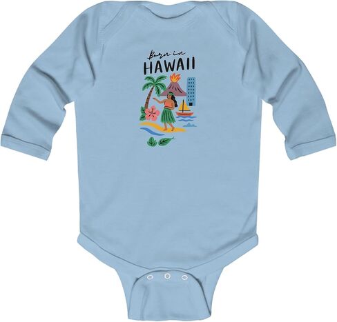بدلة للأطفال بأكمام طويلة من Toy Fan TV Born in Hawaii - زي جزيرة الرضع وبدلة فخر الدولة in Kuwait