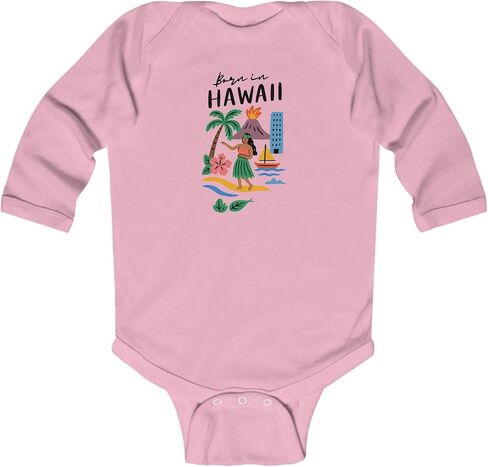 بدلة للأطفال بأكمام طويلة من Toy Fan TV Born in Hawaii - زي جزيرة الرضع وبدلة فخر الدولة in Kuwait