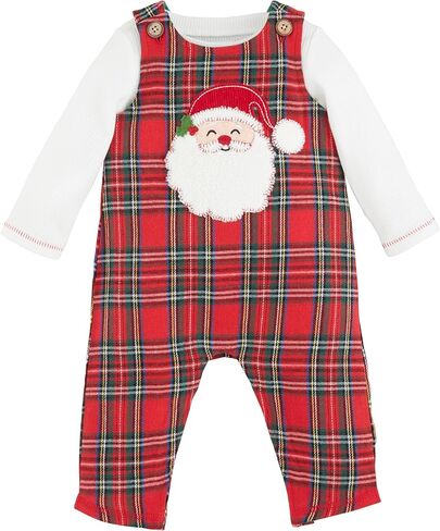 Mud Pie unisex-baby Mud Pie Santa Tartan Longall Set in Kuwait