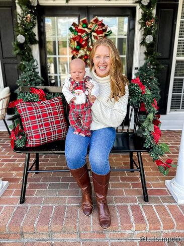 Mud Pie unisex-baby Mud Pie Santa Tartan Longall Set in Kuwait