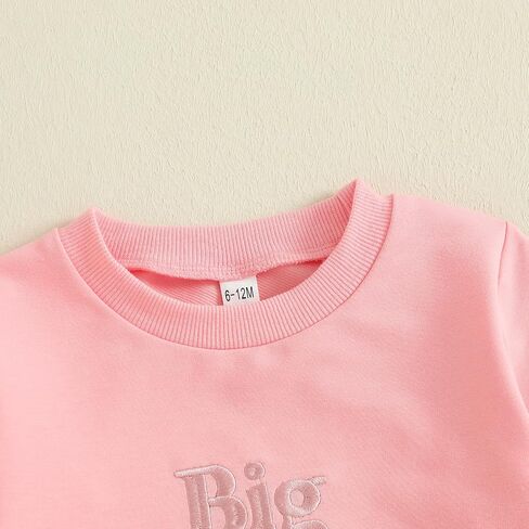 GOOCHEER Big Sister Little Brother Matching Outfit Newborn Baby Boy Long Sleeve Romper Toddler Girl Pullover Sweatshirt Top in Saudi Arabia