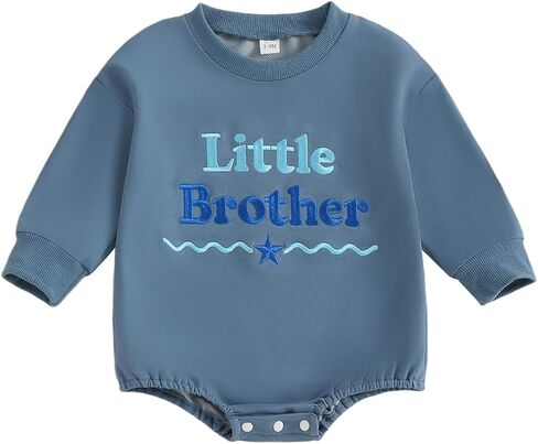 GOOCHEER Big Sister Little Brother Matching Outfit Newborn Baby Boy Long Sleeve Romper Toddler Girl Pullover Sweatshirt Top in Saudi Arabia