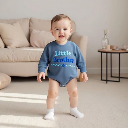 GOOCHEER Big Sister Little Brother Matching Outfit Newborn Baby Boy Long Sleeve Romper Toddler Girl Pullover Sweatshirt Top in Saudi Arabia