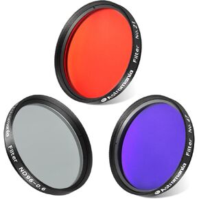 Astromania 2" Color/Planetary Filter for Telescope - #47 Dark Blue - Bundle with - 2" #21 Orange&ND96-0.6 Moon Filter in Kuwait