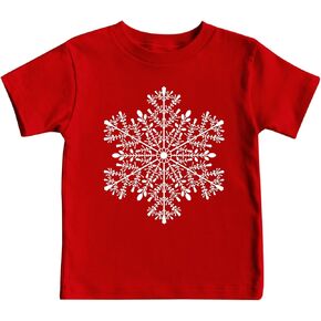 أطفال عيد الميلاد قميص عيد الميلاد ندفة الثلج طفل صبي فتاة تي شيرت عيد ميلاد سعيد Crewneck المحملة القمم in Kuwait