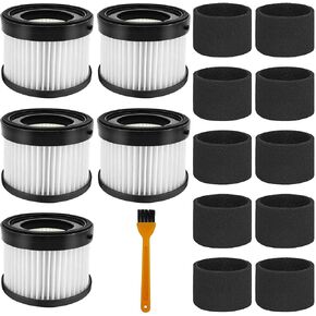 MZY LLC 16PCS 49-90-1951 Vacuum Filters for Milwaukee 49-90-0160, Fit for Milwaukee 0882-20 M18 Compact Vacuum, 5 Hepa Filter+10 Foam Sleeve+1 Brush in Kuwait